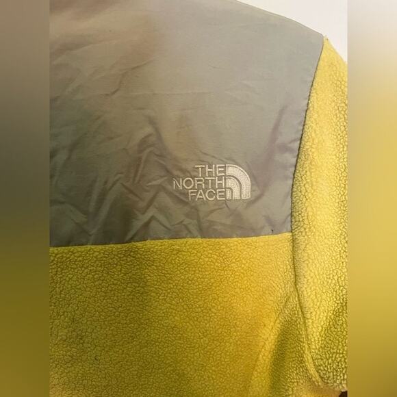 The North Face Yellow Grey Polartec Recycled Fleece Zip Up Jacket Size Womens XS - Picture 7 of 16